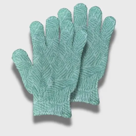 Spa Essentials 2 Pack Exfoliating Bath Gloves - Gentle Dead Skin Removal, Deep Cleaning & Exfoliating Body Scrub Gloves for Shower (Unscented) image {6}