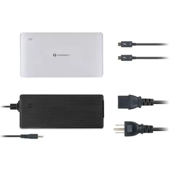 Monoprice Thunderbolt 3 Dual DisplayPort Docking Station With USB-C MFDP Support For Non-Thunderbolt 3 Devices, With Thunderbolt 3 USB Type-C Cable image {5}