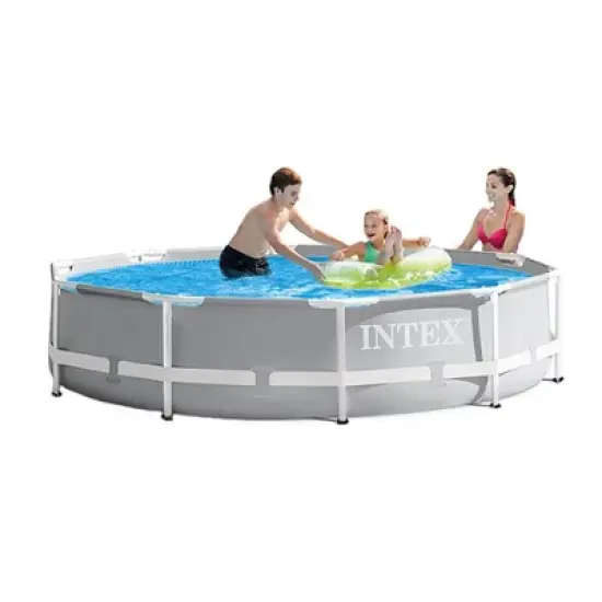 Intex 10ft x 10ft x 30in Pool w/ 10 Foot Round Pool Cover and Filter Cartridge image {2}