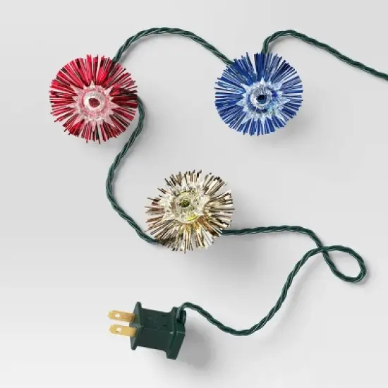 20ct Christmas Tinsel Lights Multi-Colored with Green Wire - Wondershop&trade; image {3}