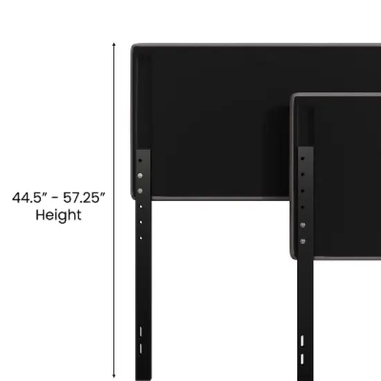 Flash Furniture Paxton Channel Stitched Upholstered Headboard, Adjustable Height from  44.5" to 57.25" image {6}