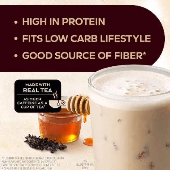 Atkins Black Tea Latte Protein Shake - 44 fl oz/4pk image {7}