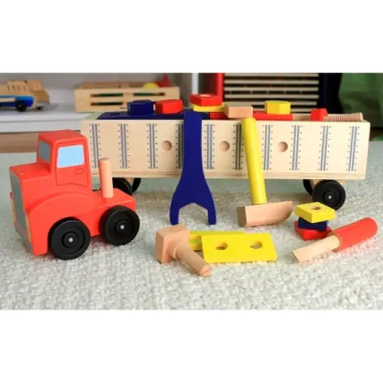 Melissa & Doug Big Rig Truck Wooden Building Set (22pc) image {2}