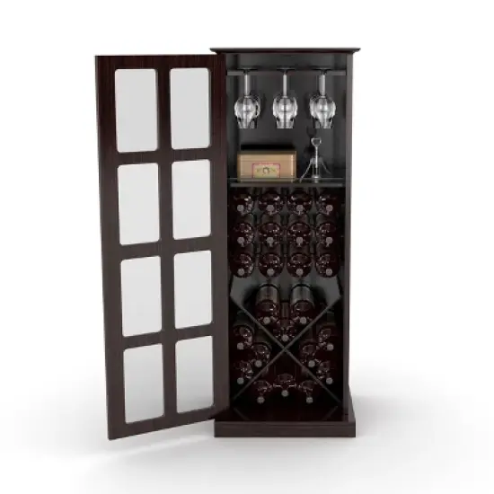 Windowpane Wine Cabinet Espresso - Atlantic image {3}