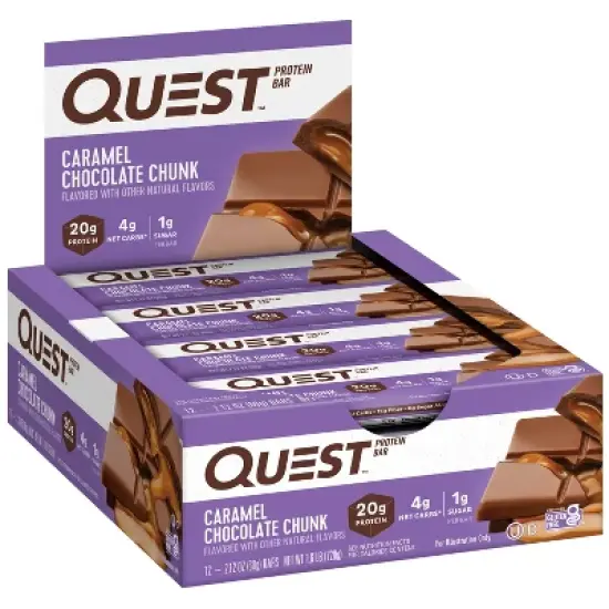 Quest Nutrition Protein Bar - Caramel Chocolate Chunk - 12ct/25.33oz image {3}
