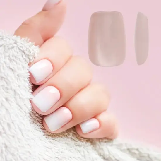 Unique Bargains Women's Full Coverage Fake Nails XS Pink 1 Pc image {3}