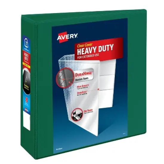 Avery Heavy-Duty Binder, 3" One Touch EZD Rings, Green (79109) image {6}