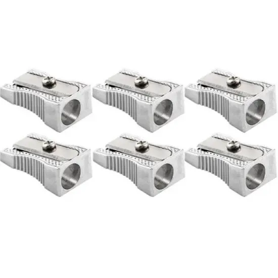 Enday Single Hole Metal Pencil Sharpener, 6 Pack image {6}