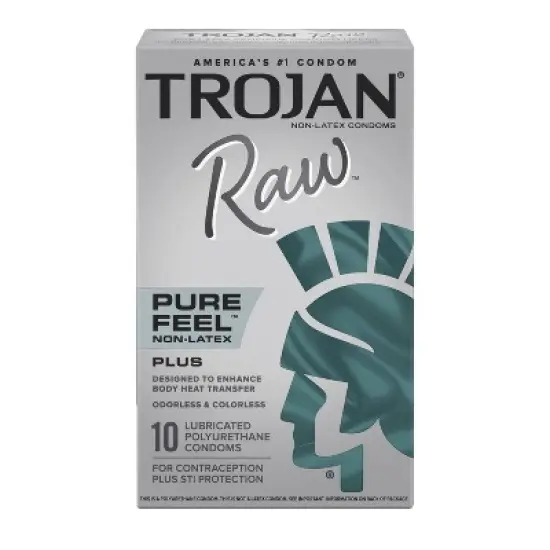 Trojan Raw Non-Latex Lubricated Condoms - 10ct image {3}
