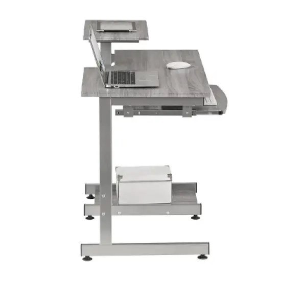Complete Computer Workstation Desk Gray - Techni Mobili image {16}