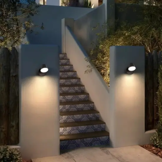 C Cattleya Modern Black Aluminum LED Outdoor Indoor Wall Light with Adjustable Head image {6}