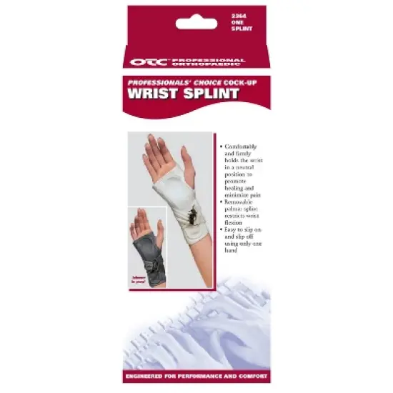 OTC Wrist Splint, Cock-Up Lacing, Canvas, ProChoice, White, Left image {2}