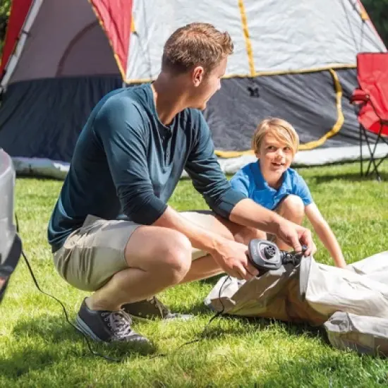 Intex 12 Volt Quick-Fill DC Car Electric 23 Cubic Feet per Minute Air Pump for Pool Floats, Air Beds, Toys, and Games with Car Power Adapter image {3}