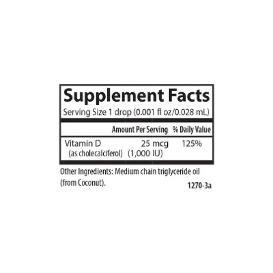 Carlson - Super Daily D3 1000 IU (25 mcg) per Drop, Vitamin D Drops, Vegetarian, Unflavored image {4}