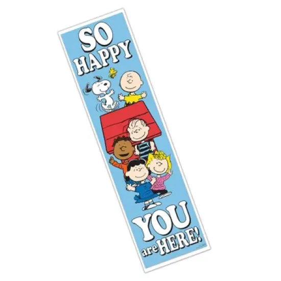 Eureka&reg; Peanuts&reg; So Glad You Are Here! Banner - Vertical, Pack of 6 image {3}