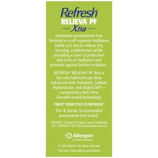 Refresh Relieva PF Extra Eye Drops - 10ml image {11}