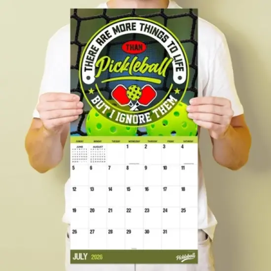 TF Publishing 13.5"x14.5" 2026 Pickleball is Life Wall Calendar image {3}