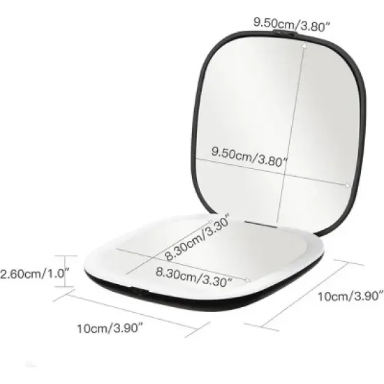 J&V TEXTILES Compact Mirror, 1X/3X Magnification Pocket Mirror, Mini Mirror for Purse, Pocket,Travel and Present image {6}