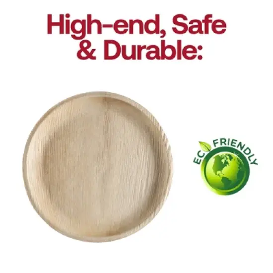 Smarty Had A Party 12" Palm Leaf Eco Friendly Platters - 100 pcs image {4}
