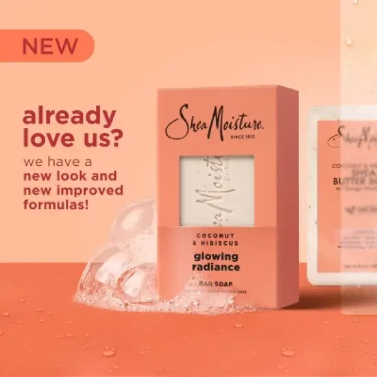 SheaMoisture Glowing Radiance Bar Soap with Plant-Based Moisturizers - Coconut & Hibiscus - 8oz image {5}