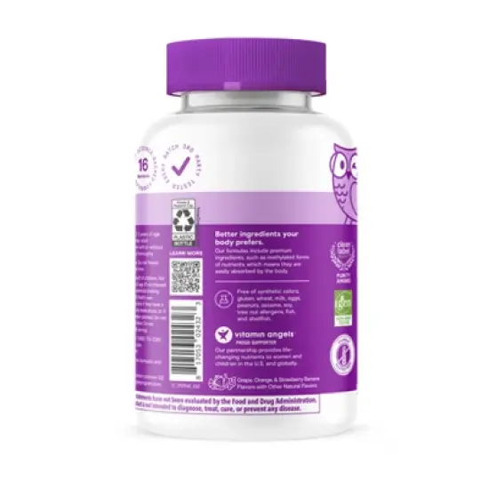 SmartyPants Toddler Plus Multivitamin & Omegas Gummies with Vitamins C, D3, B12 & Zinc - 60ct image {14}