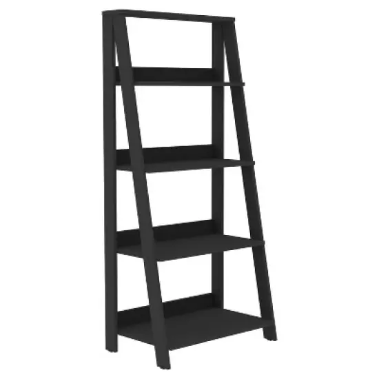 55" Thatcher Transitional Wood 4 Shelf Ladder Bookshelf - Saracina Home image {10}