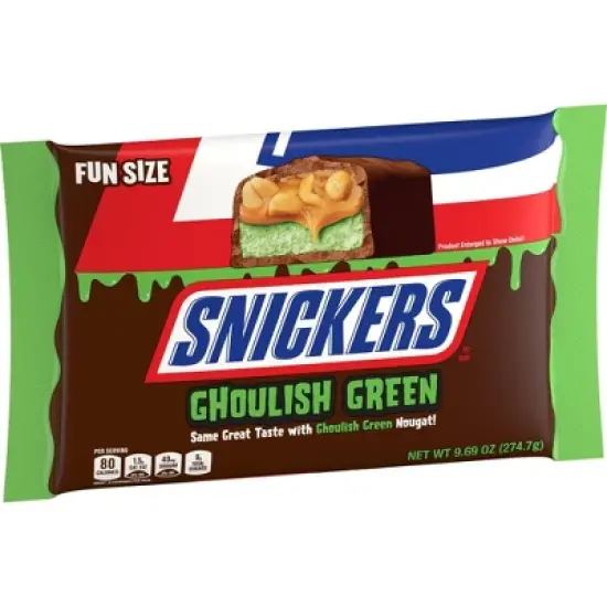Snickers Ghoulish Green Candy Bars Halloween Chocolate - 9.69oz image {9}