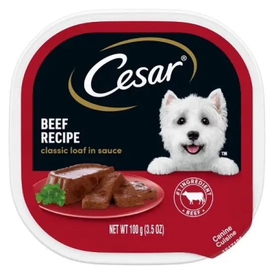 Cesar Classic Loaf in Sauce Beef and Gravy Flavor Small Breed Wet Dog Food - 3.5oz image {9}