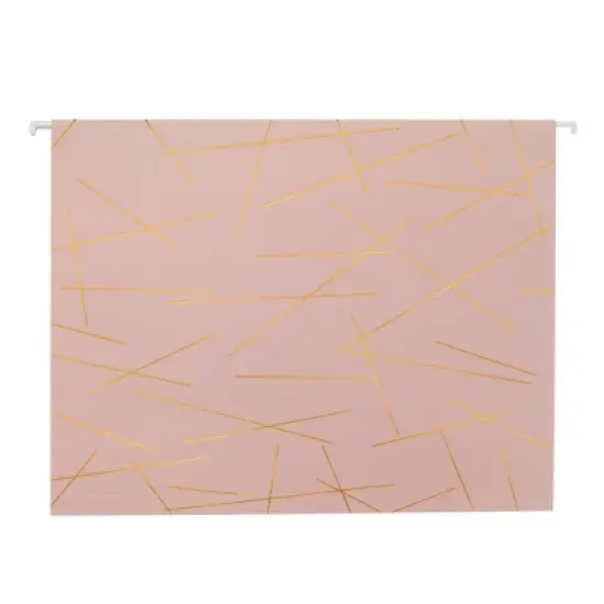 Paper Junkie 12 Pack Decorative Hanging File Folders with 1/5 Tab, Gold Foil Geometric Design, 3 Colors, 11.75 x 9 In image {6}