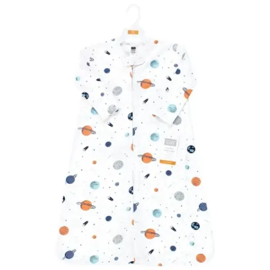 Hudson Baby Long Sleeve Cotton Jersey Sleeping Bag, Sack, Blanket, Space image {1}