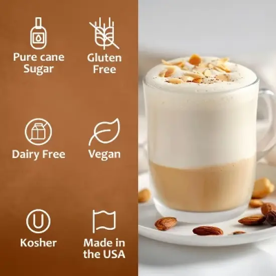 Syruvia Almond Syrup for Coffee 25.4 fl oz Premium Coffee Flavoring Syrup image {3}