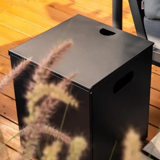 Sol Living Propane Tank Cover Fire Pit Accessories Square 16" Fits Standard 20 lb. Propane Tank image {7}