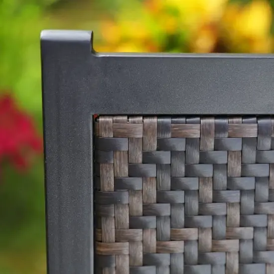 7pc Patio Dining Set with Table & Wicker Rattan Chairs - Captiva Designs image {11}