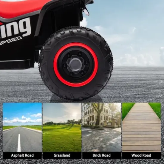 12V Kids ATV Electric Ride On Car, Battery Powered Ride On Toy for Toddlers, Electric Vehicles w/Led Light Musi, High Low Speed for Boys Girls 3-10 image {6}