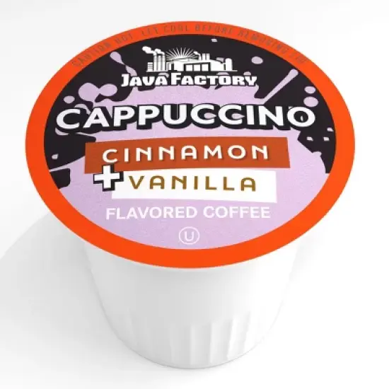 Java Factory Cappuccino Flavored Coffee,Compatible Keurig 2.0 K Cup Brewers,80Ct image {1}