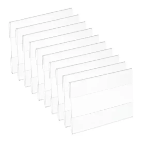 Unique Bargains Office Store Display Frame Adhesive Wall Mount Acrylic Sign Holder 12 Pcs image {6}