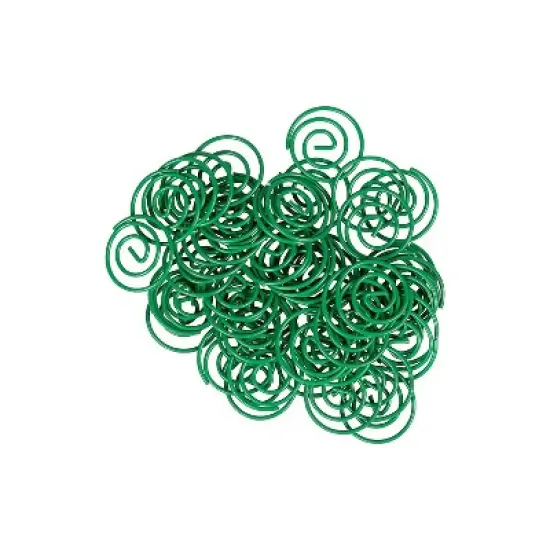 JAM Paper Colored Circular Paper Clips Round Paperclips Green 2 Packs of 50 2187135B image {3}