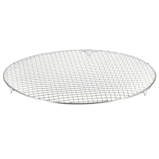 Unique Bargains Stainless Steel Round Cross Wire Barbecue Grill with Legs image {26}