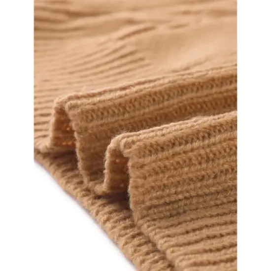 Seta T Womens' Fall Winter Casual Crewneck Sweater Two Pieces Outfit Midi Skirts with Pockets Lounge Set image {4}