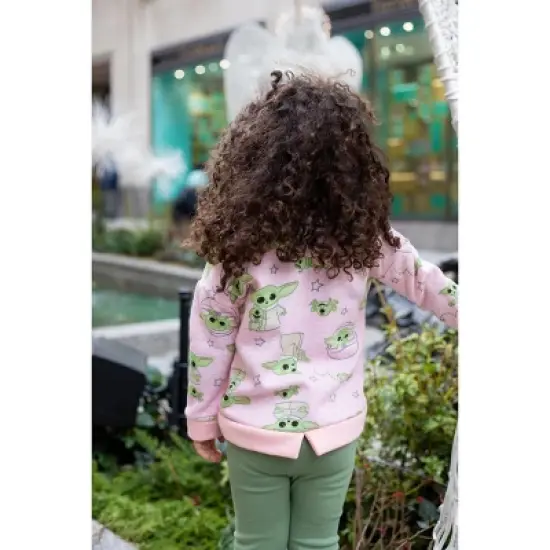 Star Wars The Mandalorian Star Wars The Child Girls Fleece Sweatshirt and Leggings Outfit Set Toddler image {2}