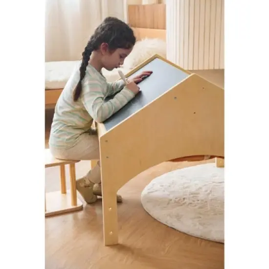 Ash - Wood Adjustable Learning Tent with Desk and Chair image {7}