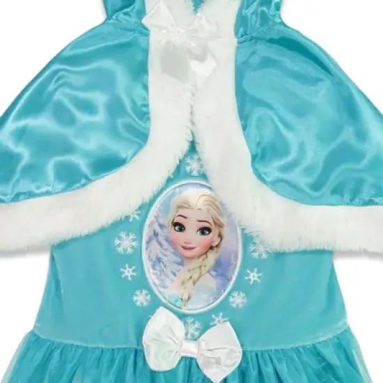 Disney Frozen Elsa Girls Fur Dress Toddler image {6}