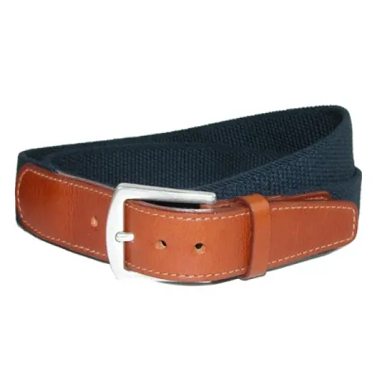 CrookhornDavis Men's Newport Pique Cotton Woven Elastic Belt image {4}