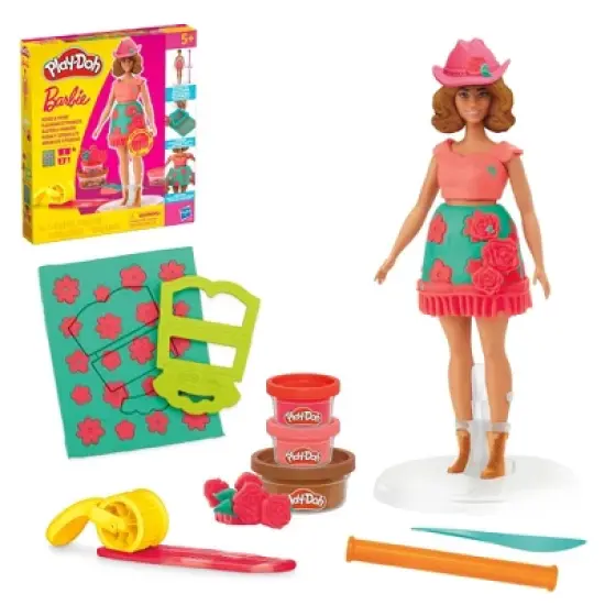 Play-Doh Barbie Florals and Fringe Designer Doll Set image {8}