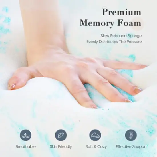 MAYEERTY MattressMemory Foam Gel Mattress for Cool Sleep Pressure Relief image {4}