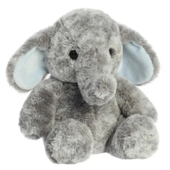 ebba Emery Elephant 9" Emery Blue Grey Stuffed Animal image {1}