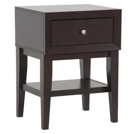 Gaston Modern Accent Table and Nightstand Brown - Baxton Studio image {1}