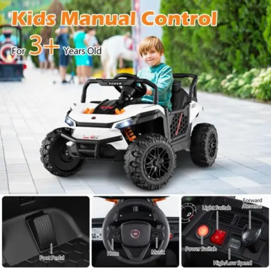 Infans 12V Kids Ride on Truck w/Parental Remote 3 Speeds & Reverse Forward Function image {3}