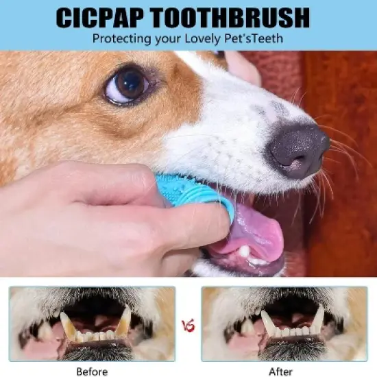Belatt Dog Toothbrush 4-Pack, Finger Toothbrush for Dogs and Cats, Soft Silicone Bristles Dental Care, Plaque and Tartar Remover, Puppy Oral Cleaning image {3}