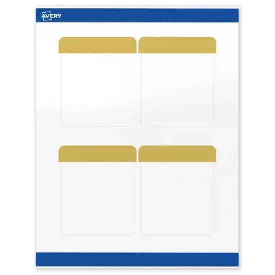 Avery 4" x 3-1/3" Labels, Gold-Dipped Edge, 40 ct image {8}